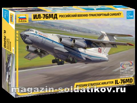 Российский военно-транспортный самолет "Ил-76МД" (1/144) Звезда