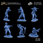 Солдатики из пластика Американская кавалерия №2, Кастер (синий) 1:32 Plastic Platoon - фото