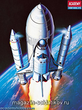 Сборная модель из пластика Космический корабль «Шаттл» 1:288 Академия - фото