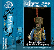 Бюст из смолы French hussar of an elite company, 1:10 Medieval Forge Miniatures - фото