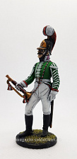 Миниатюра из олова Штаб-трубач Драгунского полка, 1803-06 гг. 54 мм - фото