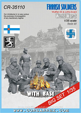 Сборная миниатюра из смолы CR 35110 Финские солдаты/ Ваффен СС и Лотта Свярд/ 5 фигур+ база 1/35 Corsar Rex - фото
