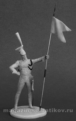 Сборная фигура из смолы Улан полков Французской Императорской гвардии, 1810-14 гг. 54 мм, Chronos miniatures