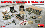 Сборная модель из пластика Набор немецких гранат с минами, MiniArt (1/35) - фото
