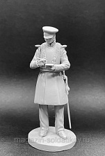 Сборная миниатюра из металла Обер-офицер Лейб-Гвардии саперного батальона в кирасе, 54 мм, Chronos miniatures - фото