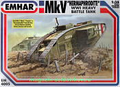 Сборная модель из пластика MkV 'Hermaphrodite' WWI heavy tank, (1:35), Emhar - фото
