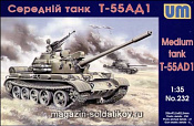 Сборная модель из пластика Советский танк T-55АД1 UM (1/35) - фото