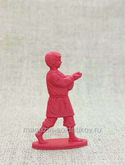 Солдатики из пластика Мальчик играющий в бабки 1 (красный), Воины и битвы