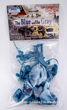Солдатики из пластика Гражданская война в США, набор №2 (12 шт, цвет-голубой, серия 11), 1:32 Paragon - фото