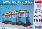 Сборная модель из пластика Европейский трамвай с вагоновожатым, кондуктором и пассажирами, MiniArt (1/35) - фото