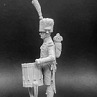 Сборная миниатюра из смолы Барабанщик гвардейского егерско-карабинерного батальона, 54 мм, Chronos miniatures