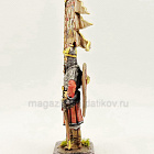 Миниатюра из олова Русский воин со стягом XIII век, 54 мм, Студия Большой полк