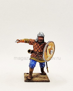 Миниатюра из олова Славянский воин IX век, 54 мм, Студия Большой полк