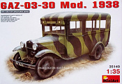 Сборная модель из пластика Автомобиль ГАЗ 03-30 образца 1938 г., MiniArt (1/35) - фото