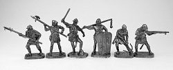 Солдатики из металла Гуситские войны. Чехи (пьютер) 6 шт, 40 мм, Солдатики Публия