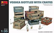 Сборная модель из пластика Бутылки водки с ящиками MiniArt (1/35) - фото