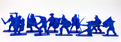 Солдатики из пластика Последняя битва, набор из 10 фигур (синий) 1:32, ИТАЛМАС - фото