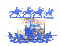 Солдатики из пластика Армия Карла XII. Северная война (8+4 шт, синий) 52 мм, Солдатики ЛАД