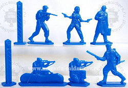Солдатики из пластика Нарушители. Серия «Граница», 54 мм (6+2 шт, цвет-синий, б/к), Воины и битвы