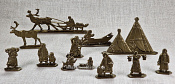 Биармия. Мирные жители (12 шт, бронза, пластик), 54 мм, Воины и битвы - фото