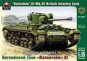 Сборная модель из пластика Английский пехотный танк Валентайн XI (1/35) АРК моделс - фото