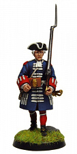 Сборная миниатюра из металла Мушкетер. Французская Гвардия. 1701 г (40 мм) Драбант - фото