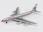 Масштабная модель в сборе и окраске Д Самолет в сборе «Американские авиалинии 707-123» (1:400), Dragon - фото