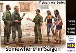 Сборные фигуры из пластика MB 35185 Где-то в Сайгоне. Война во Вьетнаме (1/35) Master Box