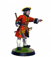Сборная миниатюра из металла Сержант. 1-й полк Пешей Гвардии. Англия. 1701 г (40 мм) Драбант - фото