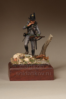 Сборная фигура из смолы SM 5420 Рядовой егерьского батальона. Австрия. 1809-1814 годы, 54 мм, SOGA miniatures