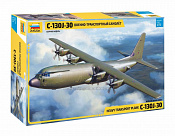 Сборная модель из пластика Американский военно-транспортный самолет С-130J-30 (1/72) Звезда - фото