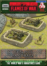 Gun Pits - Sandbags Flames of War. Wargames (игровая миниатюра) - фото