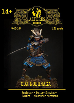 Сборная миниатюра из смолы Ода Нобунага (самурай), 75 мм, Altores studio,