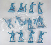 Солдатики из пластика Кавалеристы, набор №2 (12 шт, цвет-голубой, серия 04), 1:32 Paragon - фото