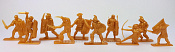 Солдатики из пластика Последняя битва, набор из 10 фигур (золотистый) 1:32, ИТАЛМАС - фото