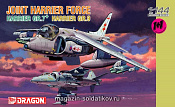 Сборная модель из пластика Д Самолет «JOINT HARRIER FORCE» HARRIER GR.7 + HARRIER GR.9 (1/144) Dragon - фото