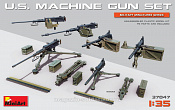 Сборная модель из пластика Набор американских пулеметов, MiniArt (1/35) - фото