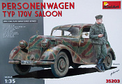 Сборная модель из пластика Немецкий автомобиль Personenwagen Typ 170V Saloon, MiniArt (1/35) - фото