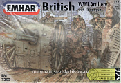 Солдатики из пластика EM 7202 British WWI Artillery with 18pdr Gun, 1:72, Emhar - фото