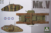 Сборная модель из пластика Тяжелый танк MarkV (3 в 1) IМВ 1/35 Takom - фото