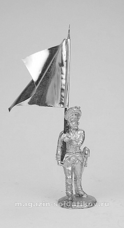 Сборные фигуры из металла Знаменосец армейских полков 1783-96 гг. 28 мм, Figures from Leon