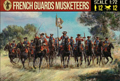 Солдатики из пластика French Musketeers of the Guard (first half of XVIII c.) (1/72) Strelets - фото