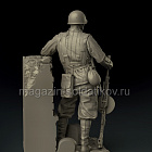 Сборная фигура из смолы SM 1602 Пулемётчик штурмовой инженерно-сапёрной бригады. 1943-1945, 1:16, SOGA miniatures