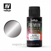 Краска акрил-уретановая, металлик черный, 60 мл, Vallejo Premium - фото