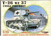 Сборная модель из пластика Танк Т-26, версия 1937 года, 1:35, Mirage Hobby - фото