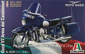 Сборная модель из металла ИТМотоцикл Moto Guzzi V7 Полиция (200-ый юбилей) (1/9) Italeri - фото