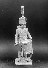 Сборная миниатюра из смолы Барабанщик гвардейского егерско-карабинерного батальона, 54 мм, Chronos miniatures - фото