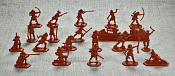 Солдатики из пластика Индейцы Великих Озер, 40 мм (20 шт, пластик, терракот) Воины и битвы - фото