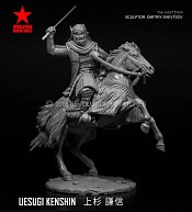 Сборная миниатюра из смолы Uesugi Kenshin, 75мм, Revoltion Miniatures - фото