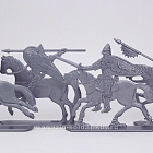 Солдатики из пластика Войско Вильгельма Завоевателя, (4 шт, серебристый) 52 мм, Солдатики ЛАД